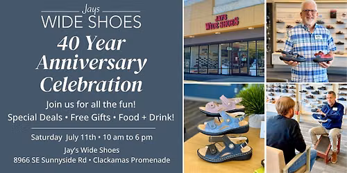 Jay's Wide Shoes 40 Year Anniversary Celebration