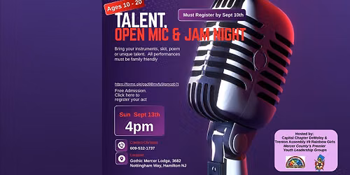 Talent, Open Mic & Jam Night - Family Event