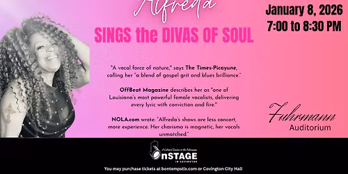 OnStage: Alfreda, Sings the Divas of Soul