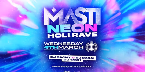 Imperial Indian Soc : NEON HOLI RAVE! | 04.03.26 | Ministry of Sound