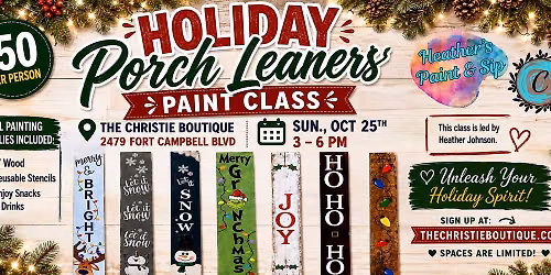 Holiday Porch Leaners Class