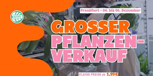 Gro\u00dfer Pflanzenverkauf - Frankfurt