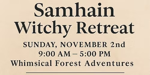 Samhain Women's Witchy Wellness Workshop