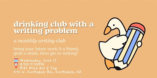 drinking club with a writing problem