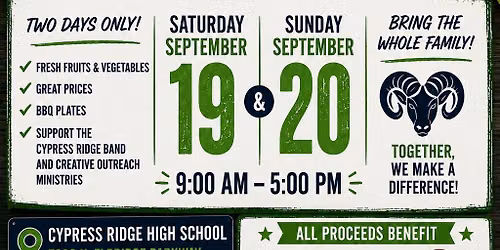 Cypress Ridge HS Produce Sale 2026