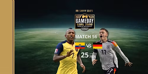 Ecuador vs Germany Game Day Goal Zone by Savvy Seats