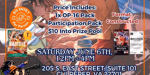 One Piece OP-16 Release Tournament (Constructed) 06.06.26 @Collector's Den