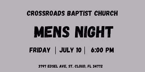 Men\u2019s Night at Crossroads \ud83d\udd25
