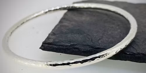 Join Kate Snookes on Friday 12th December, 2025 to make a beautiful solid Sterling Silver Bangle