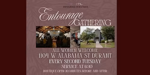 Entourage Fall Worship Gatherings: December 9 (6:30 start time)