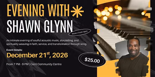 An Evening with Shawn Glynn Inspired by Jesus