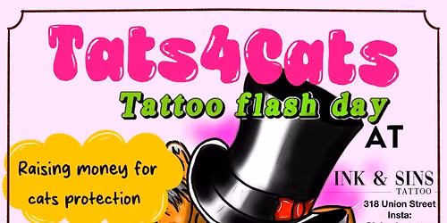 Tats For Cats - Flash Event at Ink and Sins