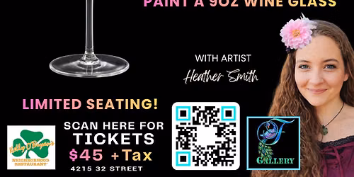 Paint & Sip "Hibiscus Flower" on a Wine Glass @ Kelly O'Bryans in Vernonns in Vernon