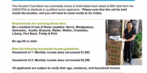 Houston Food Bank Senior Box Distribution 