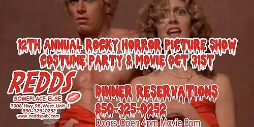 12th Annual Rocky Horror Picture Show Costume Party Dinner + Movie