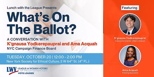 Lunch with the League: What's on the Ballot?