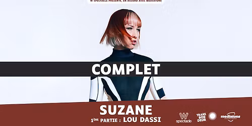 [COMPLET] SUZANE + LOU DASSI en concert au Transbordeur