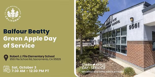 Balfour Beatty Green Apple Day of Service (Sacramento)