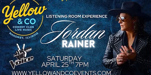 Yellow and Co. presents Singer Songwriter Jordan Rainer