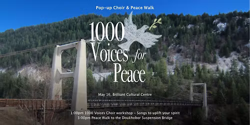 1000 Voices for Peace: A Community Pop-Up Choir and Peace Walk