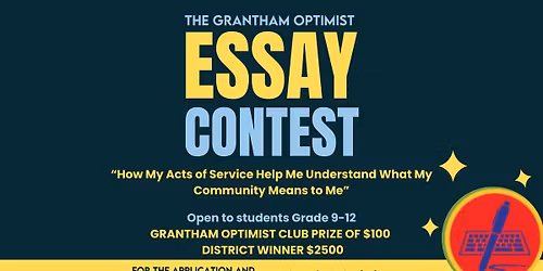 Grantham Optimist Club Essay Contest
