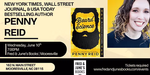"Beard Science" Launch Event New York Times, USA Today, & WSJ Bestselling Author Penny Reid