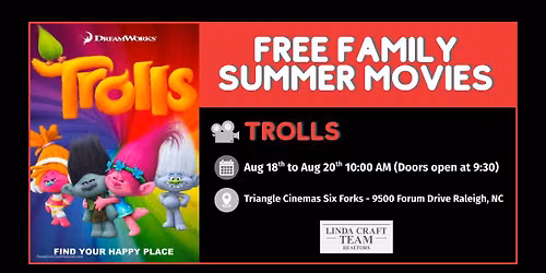 Free Family Movie: Trolls \u2014 The Grand Finale \u2014 Raleigh NC