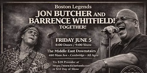 Jon Butcher & Barrence Whitfield, TJ Welch and The Wasted, Nervous Eaters
