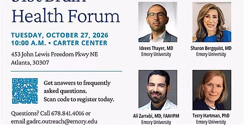 31st Emory Brain Health Forum In-person at the Carter Center