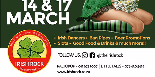 St. Patrick's Day - SAVE the DATE 14 & 17 MARCH