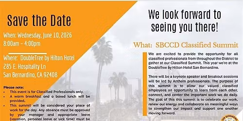 SBCCD\u2019s Annual Classified Summit