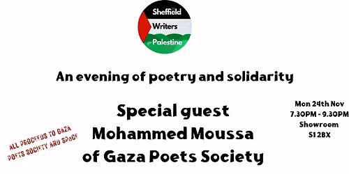 Sheffield Writers for Palestine Host Mohammed Moussa - Gaza Poets Society
