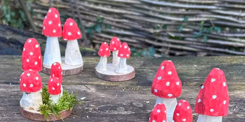 Mini Mushroom Wood Carving (8+ yrs) | A family session