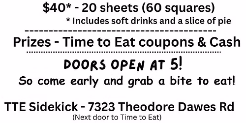 Time to Eat BINGO!