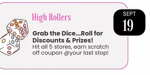 3rd Saturday; HIGH ROLLERS FUN DOWNTOWN!