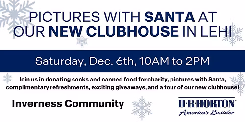Pictures with Santa at Our New Inverness Clubhouse in Lehi