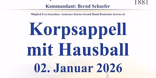 Korpsappell mit Hausball