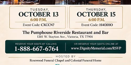 Your Life. Your Legacy. Dinner Seminar