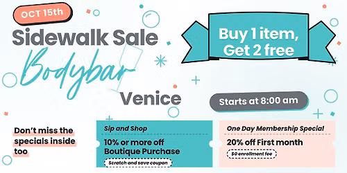 Sidewalk Sale at BODYBAR Venice