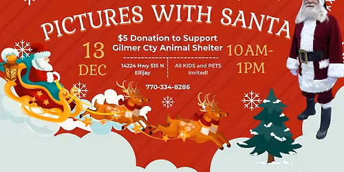 Pictures with Santa!! In Support of our local Pets