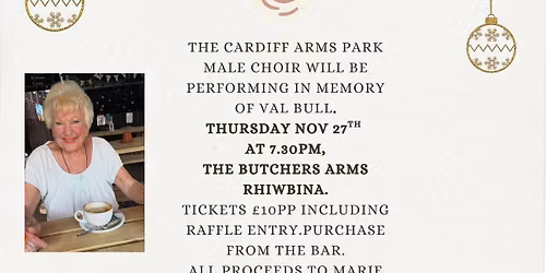 Charity Fundraiser - Marie Curie Hospice in Memory of Val Bull