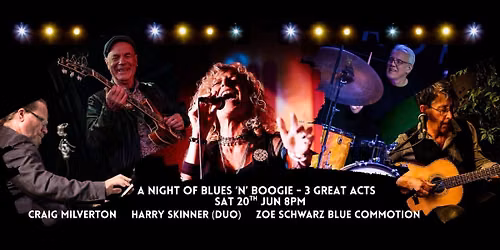 A Night of Blues 'n' Boogie - 3 great acts. Lighthouse Poole, Sherling Theatre. SAT 20 JUN 8pm