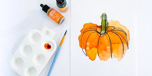 Alcohol Ink Fall Pumpkins