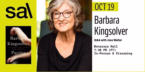 Barbara Kingsolver (presented by Seattle Arts & Lectures)