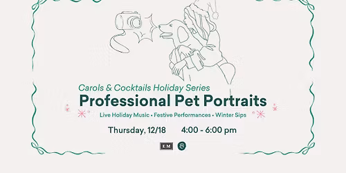 Professional Pet Portraits: Carols & Cocktails Holiday Series