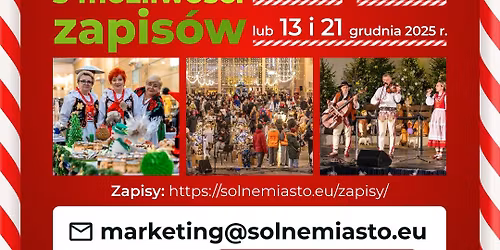 Bo\u017conarodzeniowy Jarmark R\u0119kodzielniczy w Solne Miasto w  Wieliczce