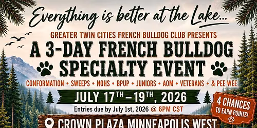 Greater Twin Cities French Bulldog Club Specialty Show