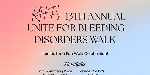 13th Annual KHF Unite for Bleeding Disorders Walk