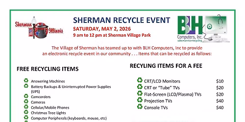 2026 Sherman Village Wide - Electronic Recycle Event