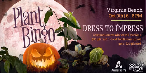 Spooky Plant Bingo at Sage Kitchen Virginia Beach